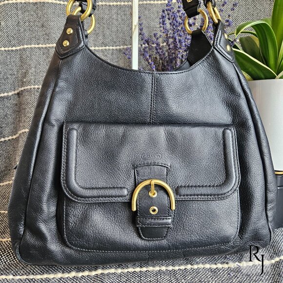 COACH Campbell Belle Shoulder Bag – Black Leather (F24961)